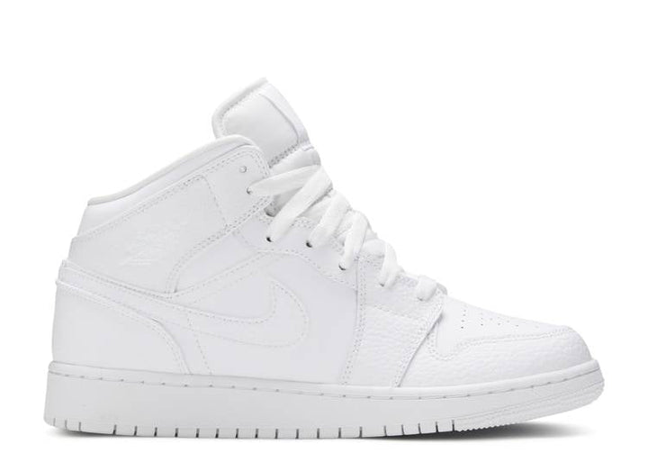 AIR JORDAN 1 MID 'TRIPLE WHITE' GS
