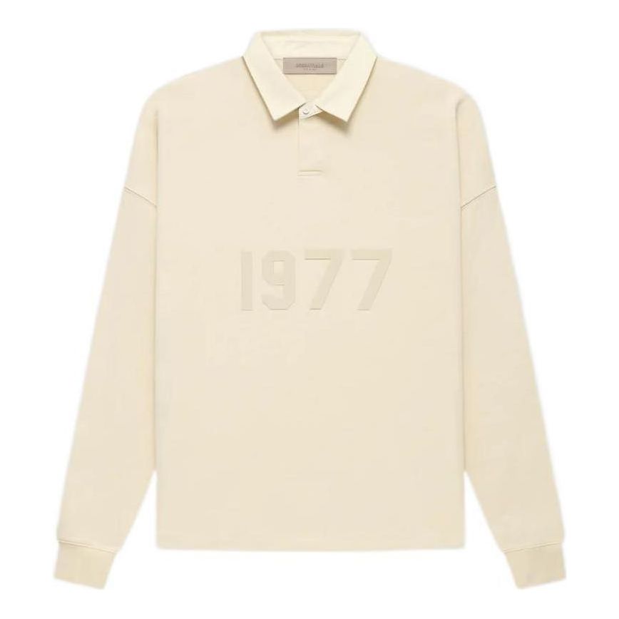 Fear of God Essentials FW22 1977 Henley Rugby Polo 'Egg Shell' FOG-FW22-682