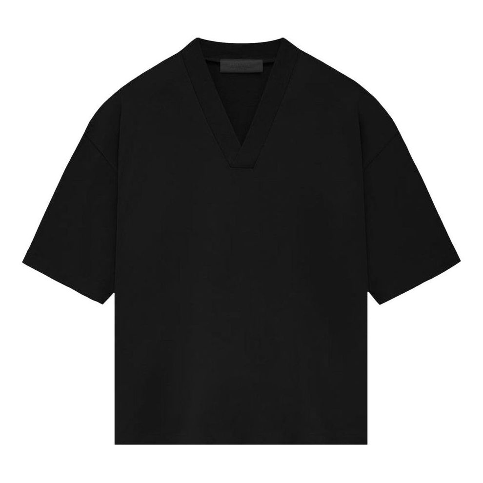 Fear of God Essentials FW23 V-Neck T-shirt 'Jet Black' 125BT234110F