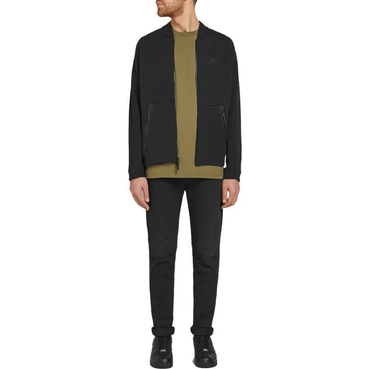 Nike Tech Fleece Varsity Jacket 'Black' 886617-011