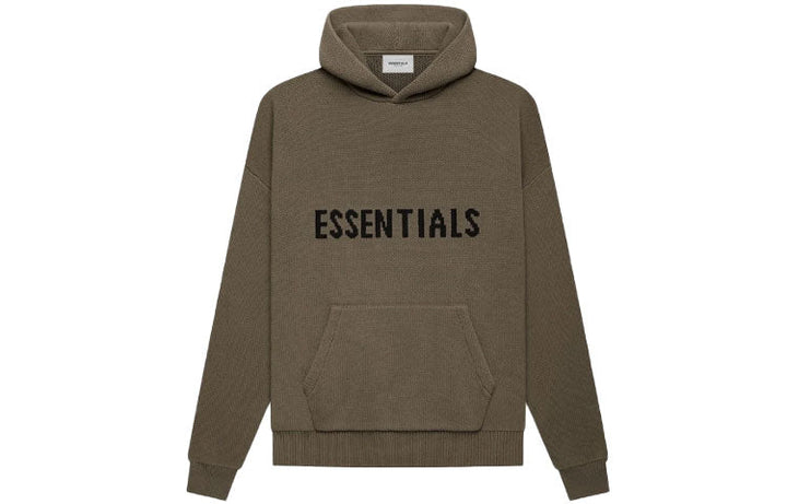 Fear of God Essentials FW21 Knit Pullover Logo Hoodie 'Harvest' FOG-FW21-014