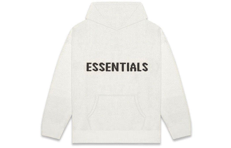 Fear of God Essentials FW20 Knit Logo Hoodie 'Oatmeal' FOG-FW20-334