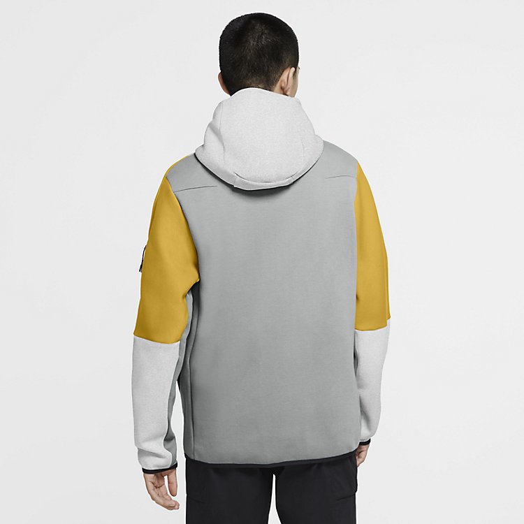 Nike Tech Fleece Full-Zip Hoodie 'Mustard Grey' CU4489-077