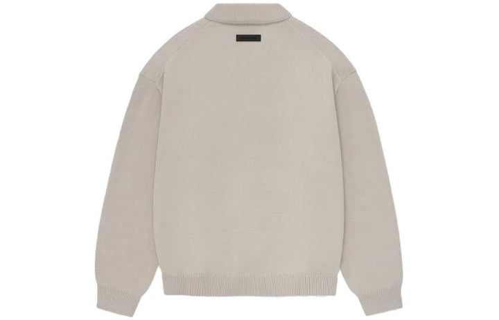 Fear of God Essentials FW23 Knit Polo Shirt 'Silver Cloud' 192BT232182F