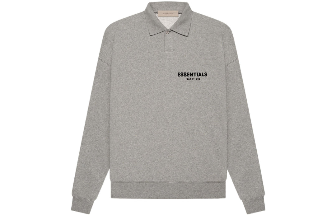 Fear of God Essentials SS22 Long Sleeve Polo Shirt 'Dark Oatmeal' FOG-SS22-522
