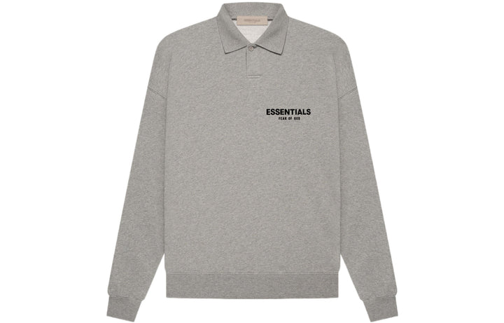 Fear of God Essentials SS22 Long Sleeve Polo Shirt 'Dark Oatmeal' FOG-SS22-522