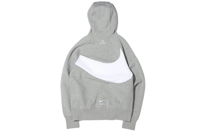 Men's Nike Sportswear Swoosh Tech Fleece Contrasting Colors Large Logo Printing Sports Gray DD8223-063