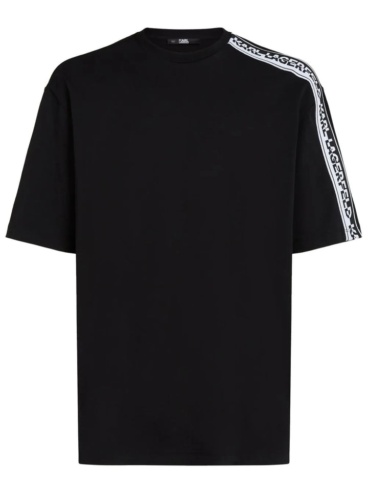 Karl Lagerfeld logo-tape organic-cotton T-shirt