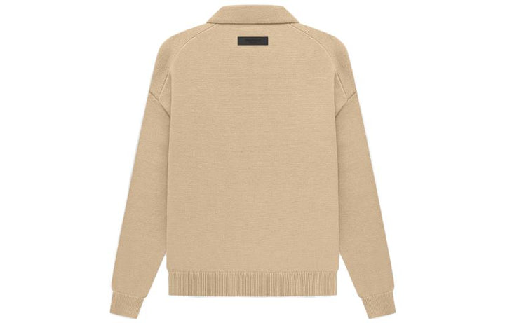 Fear of God Essentials SS23 Knit Long Sleeve Polo Shirt 'Sand' FOG-SS23-041