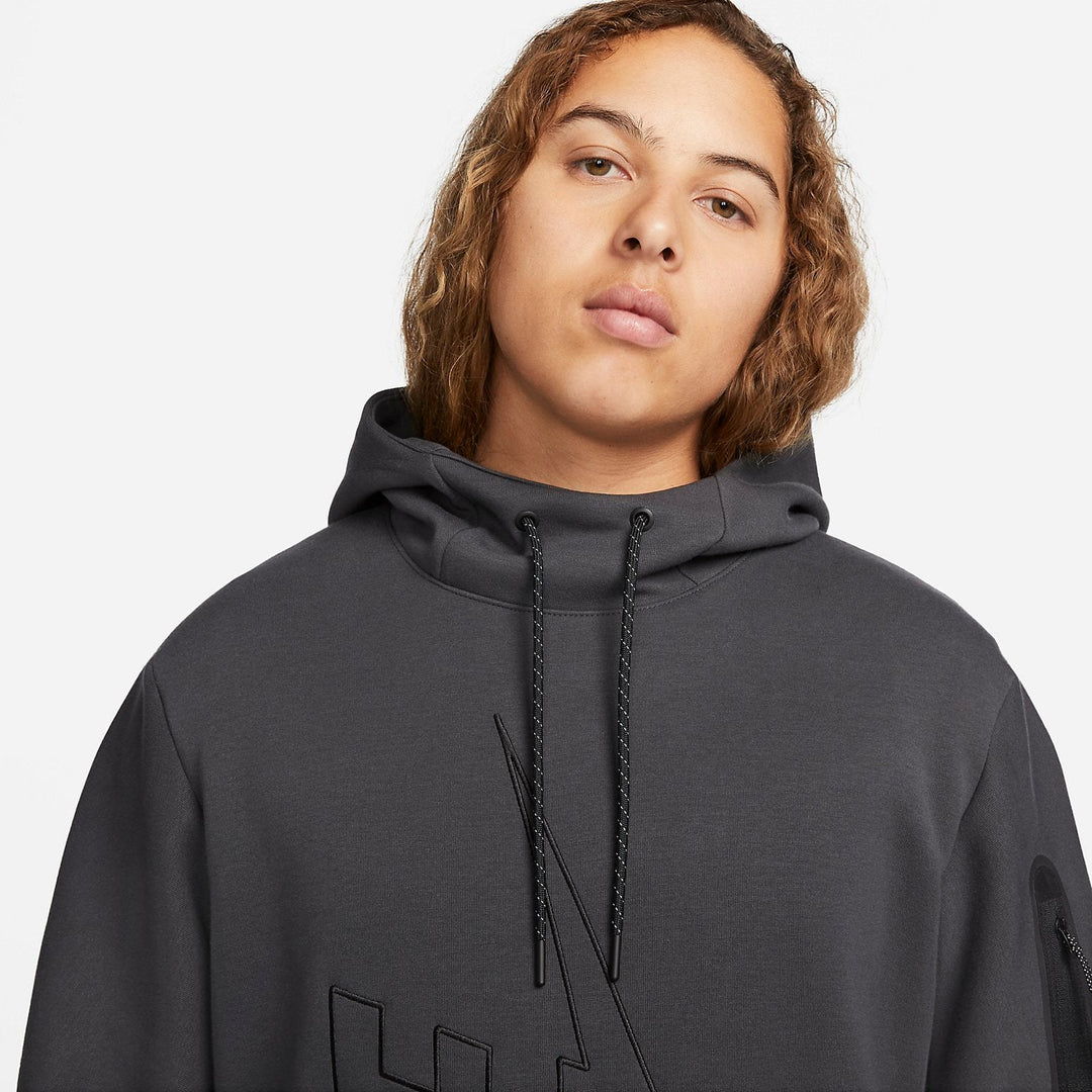 Nike Tech Fleece Pullover Graphic Hoodie 'Black' DX0577-060