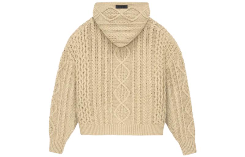 Fear of God Essentials FW23 Cable Knit Hoodie 'Gold Heather' 192BT234393F