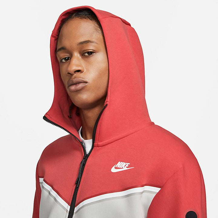 Nike Sportswear Tech Fleece Full-Zip Hoodie 'Lobster Red White' CU4489-605