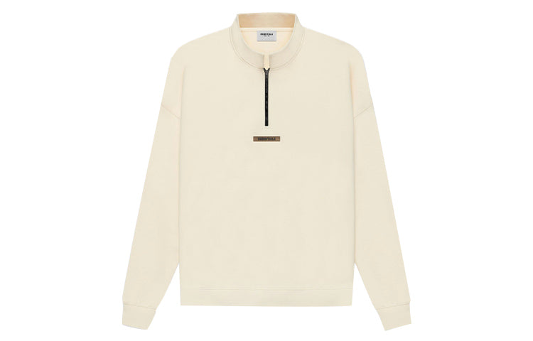 Fear of God Essentials SS21 Mockneck Half Zip Buttercream FOG-SS21-576