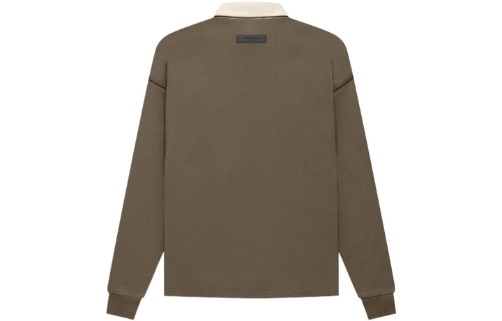 Fear of God Essentials FW22 1977 Henley Rugby Polo 'Wood' FOG-FW22-032