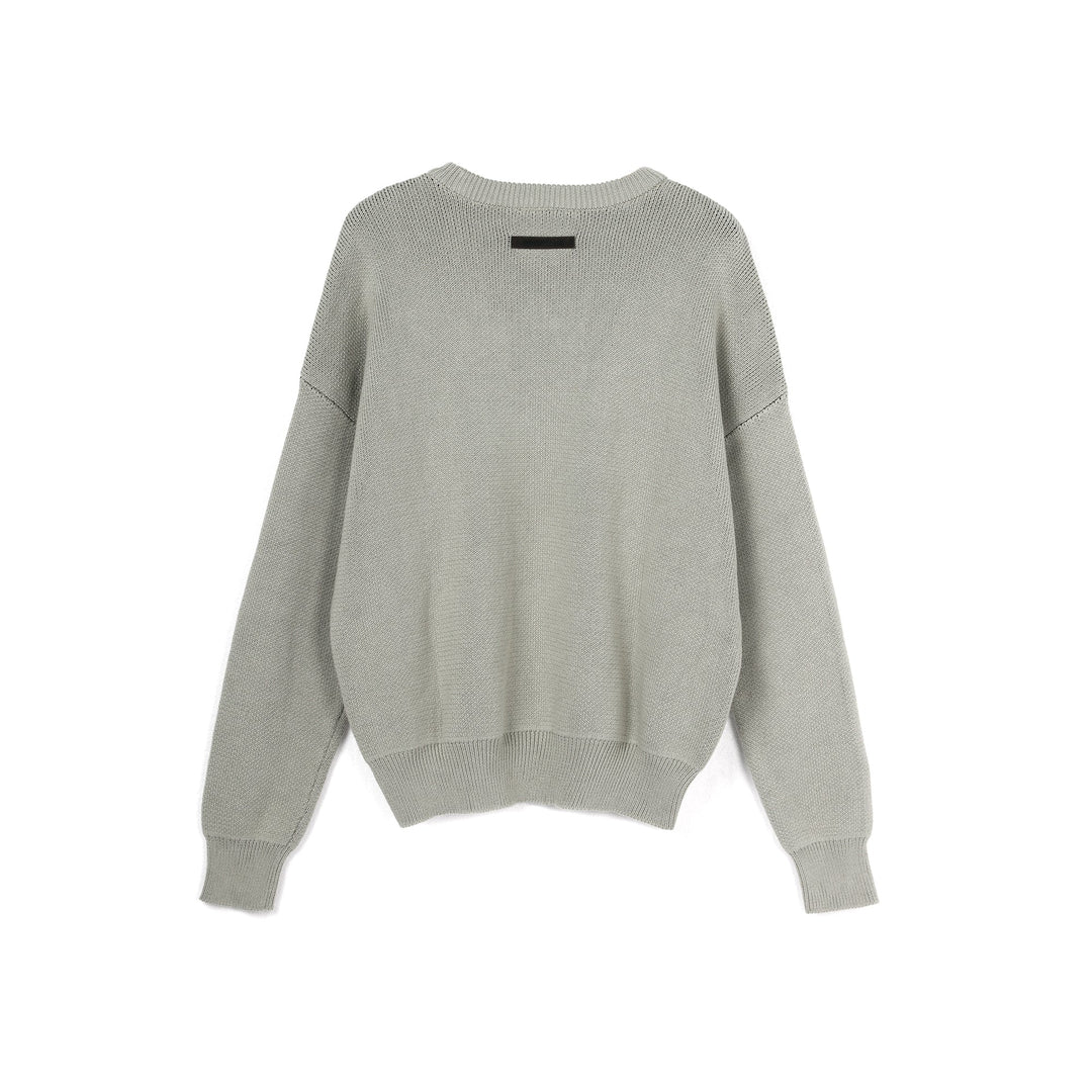 Fear of God Essentials FW21 Knit Pullover Sweater Green Concrete FOG-FW21-108