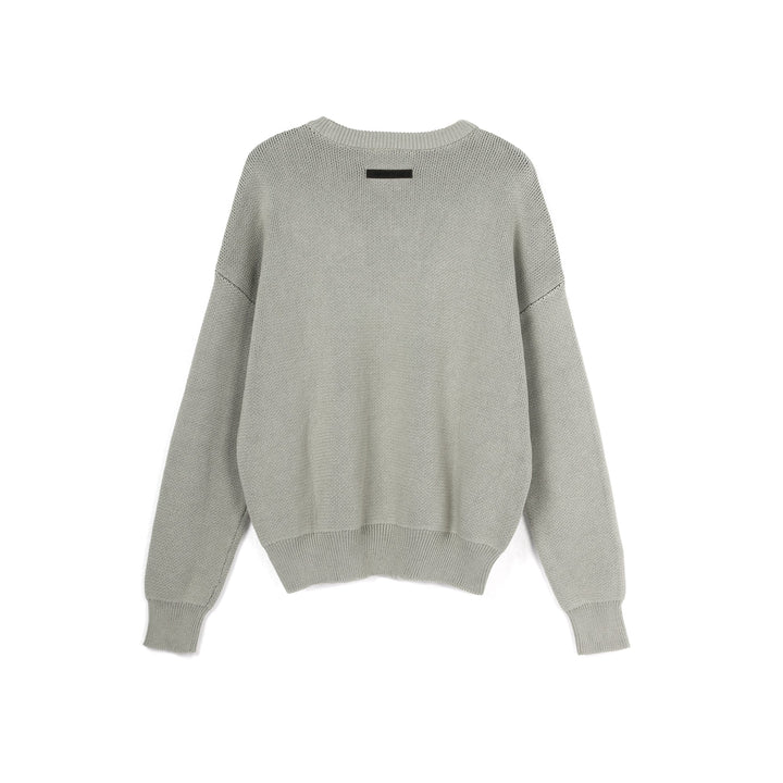 Fear of God Essentials FW21 Knit Pullover Sweater Green Concrete FOG-FW21-108