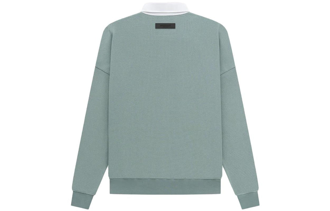 Fear of God Essentials SS23 Waffle Long Sleeve Polo Shirt 'Sycamore' FOG-SS23-056