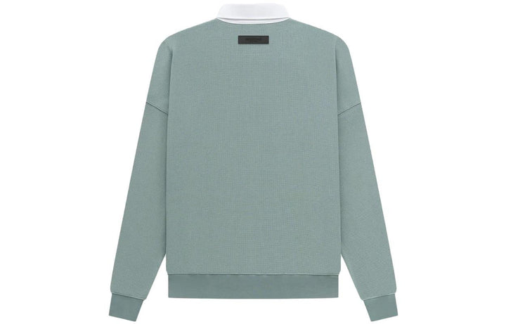 Fear of God Essentials SS23 Waffle Long Sleeve Polo Shirt 'Sycamore' FOG-SS23-056