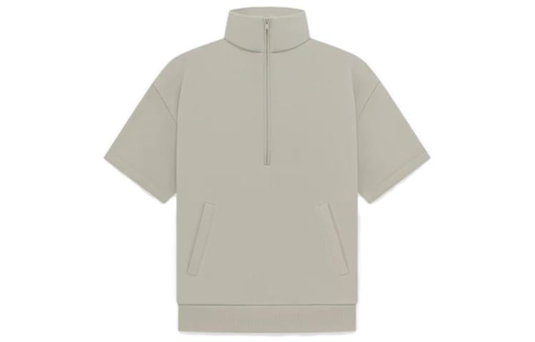 Fear of God Essentials Drop2 SS23 3/4 Sleeve Half Zip Pullover 'Seal' 192BT224313F