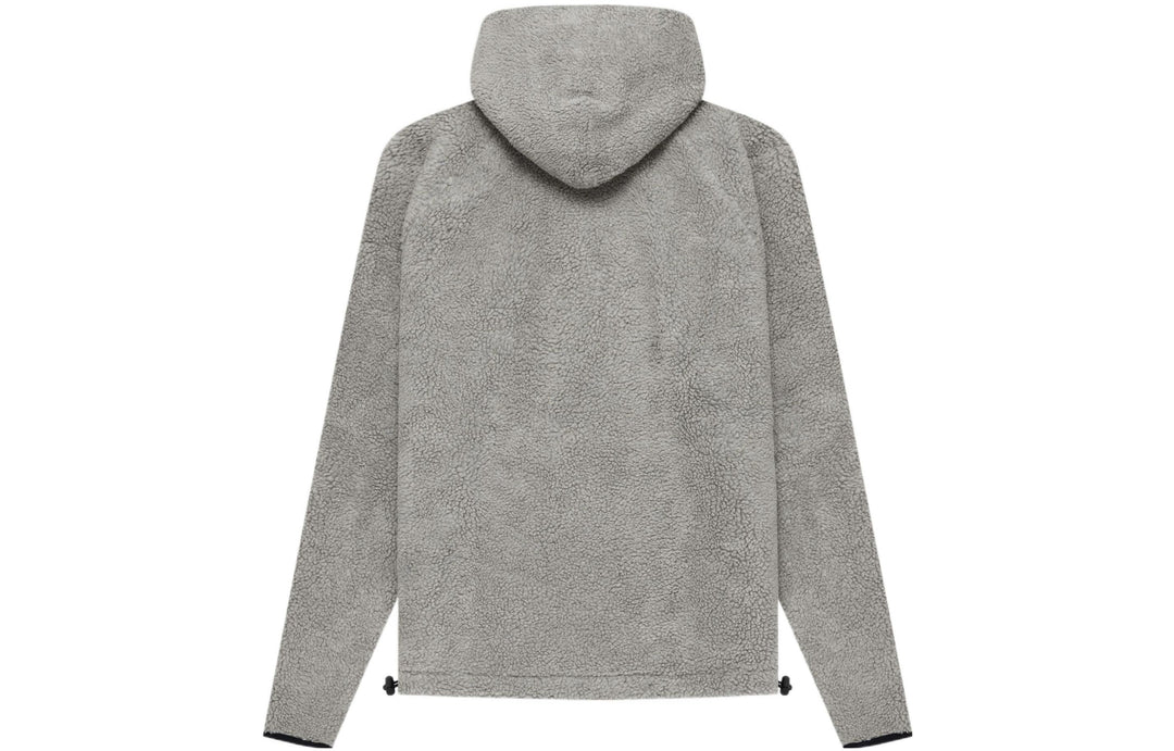 Fear of God Essentials SS22 Mens Polar Fleece Half Zip Hoodle 'Dark Oatmeal' FOG-SS22-459
