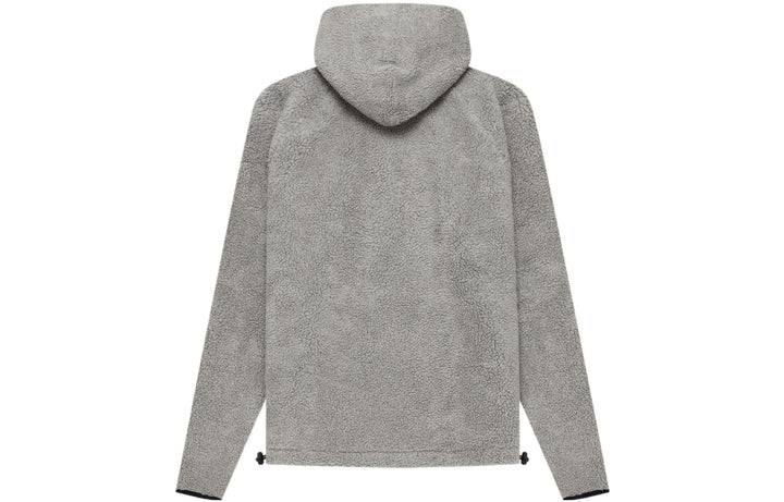 Fear of God Essentials SS22 Mens Polar Fleece Half Zip Hoodle 'Dark Oatmeal' FOG-SS22-459