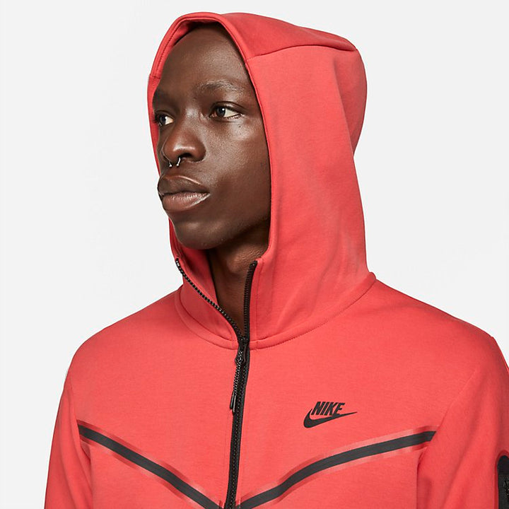 Nike Tech Fleece Full Zip Up Hoodie 'Lobster Red' CU4489-606