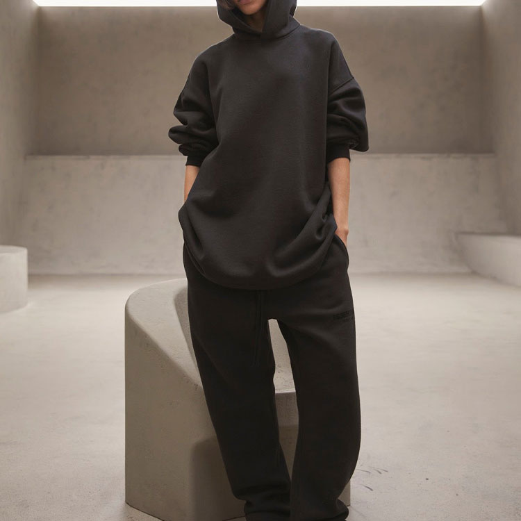 Fear of God Essentials SS22 Relaxed Stretch Limo Hoodie 'Black' FOG-SS22-334