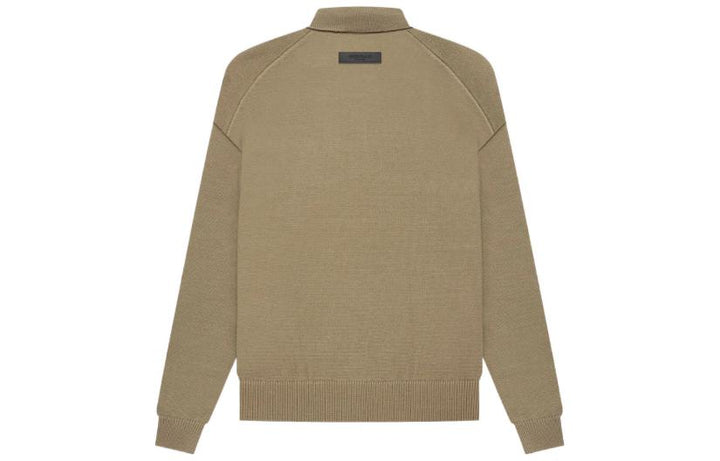 Fear of God Essentials SS22 Knit Long Sleeve Polo Shirt 'Oak' FOG-SS22-231