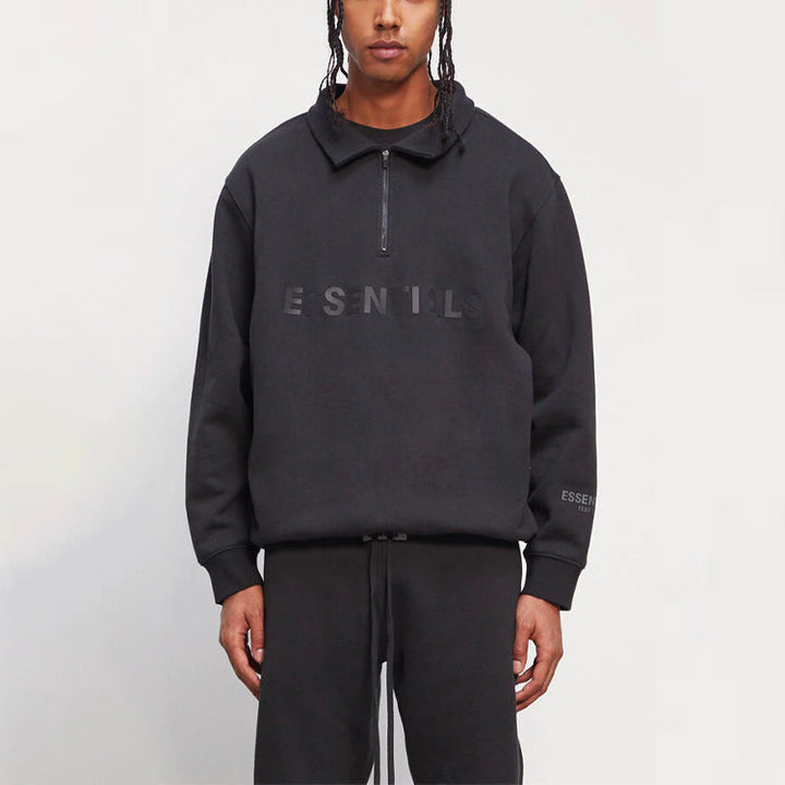 Fear of God Essentials FW20 Half Zip Sweatshirt 'Black' 0192250500211001