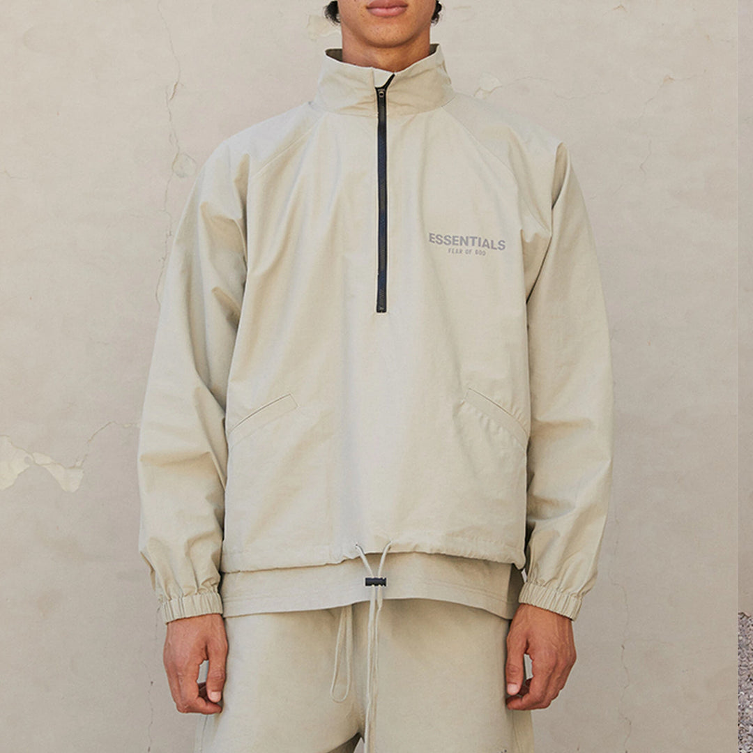 Fear of God Essentials FW21 Half Zip Track Jacket Pistachio FOG-FW21-016