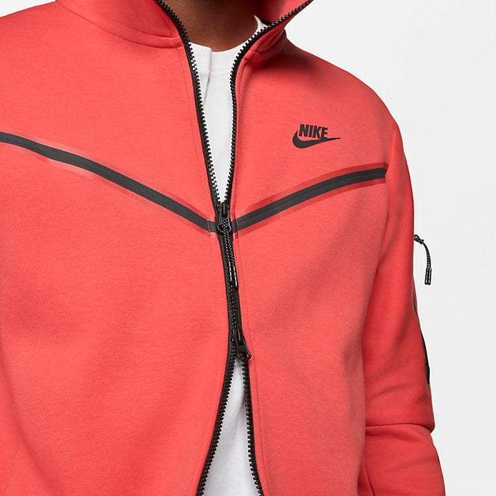 Nike Tech Fleece Full Zip Up Hoodie 'Lobster Red' CU4489-606