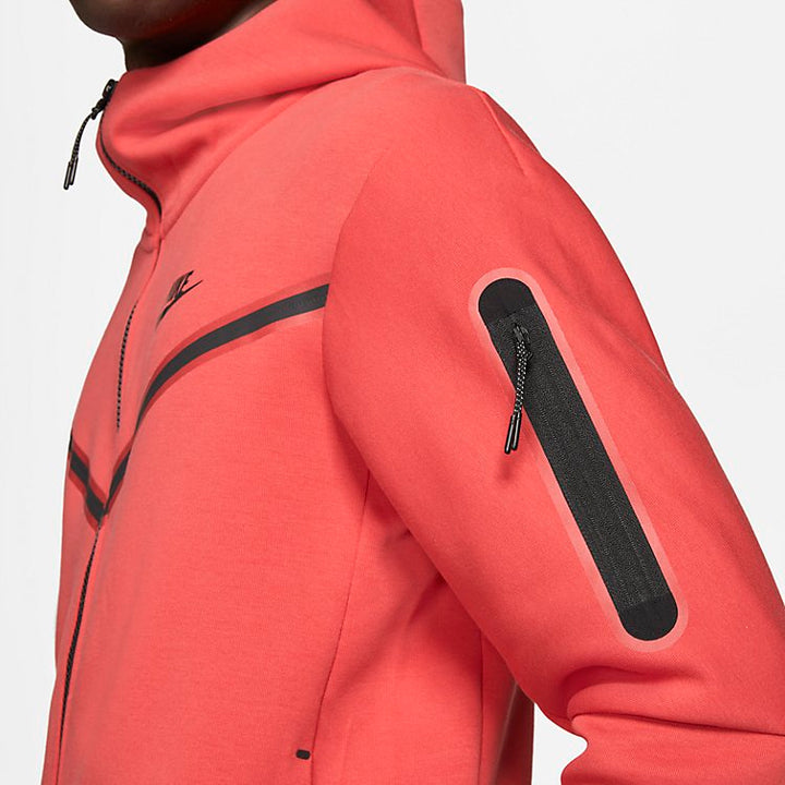 Nike Tech Fleece Full Zip Up Hoodie 'Lobster Red' CU4489-606