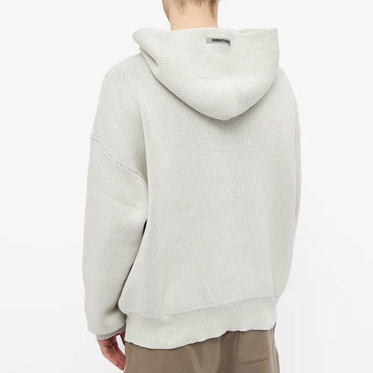Fear of God Essentials FW21 Knit Logo Hoodie 'Oatmeal' FOG-FW21-101