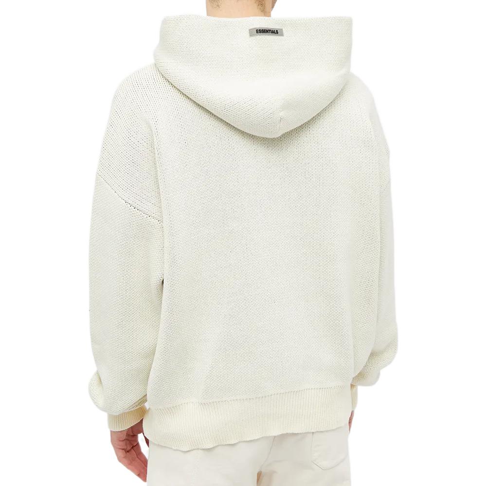 Fear of God Essentials FW21 Knit Logo Hoodie 'Buttercream' FOG-FW21-1229