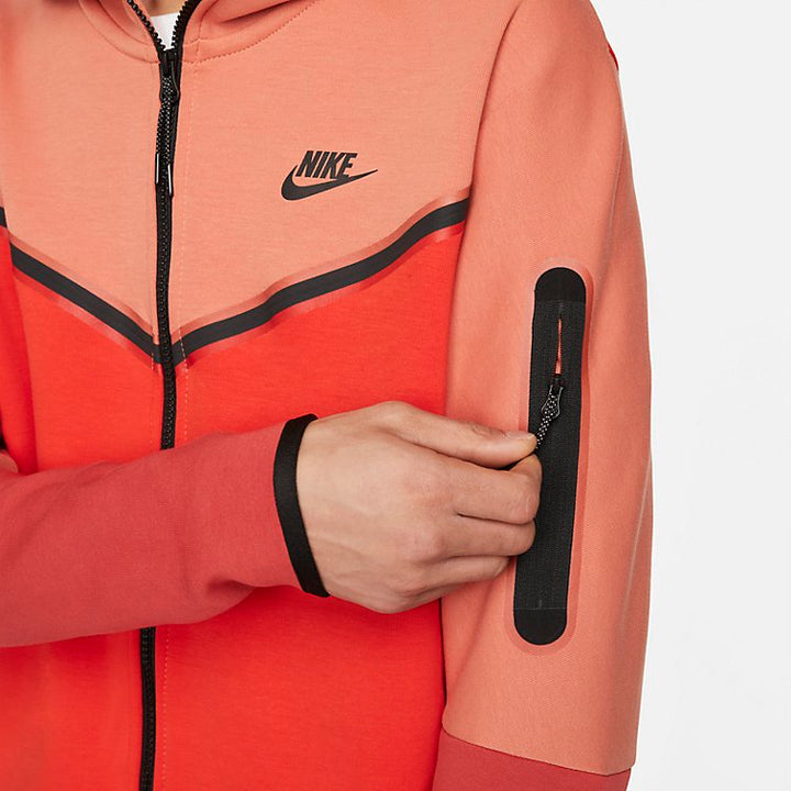 Nike Sportswear Tech Fleece Full-Zip Hoodie 'Madder Root Habanero Red' CU4489-827