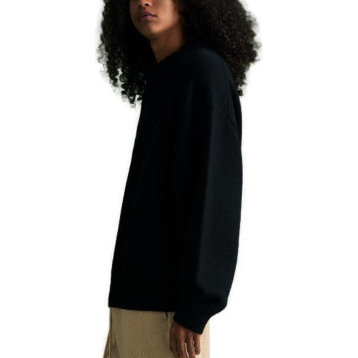 Fear of God Essentials FW23 Knit Polo Shirt 'Jet Black' 192BT232180F