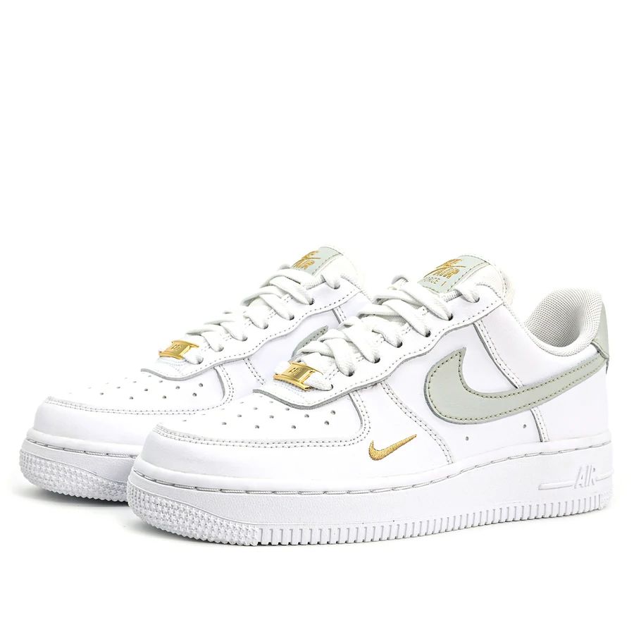 Nike Air Force 1 Low Mini Swoosh White, Grey and Gold (Unisex)