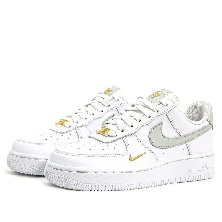 Nike Air Force 1 Low Mini Swoosh White, Grey and Gold (Unisex)