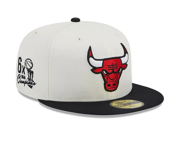 Chicago Bulls 59FIFTY Championships White/Black Cap