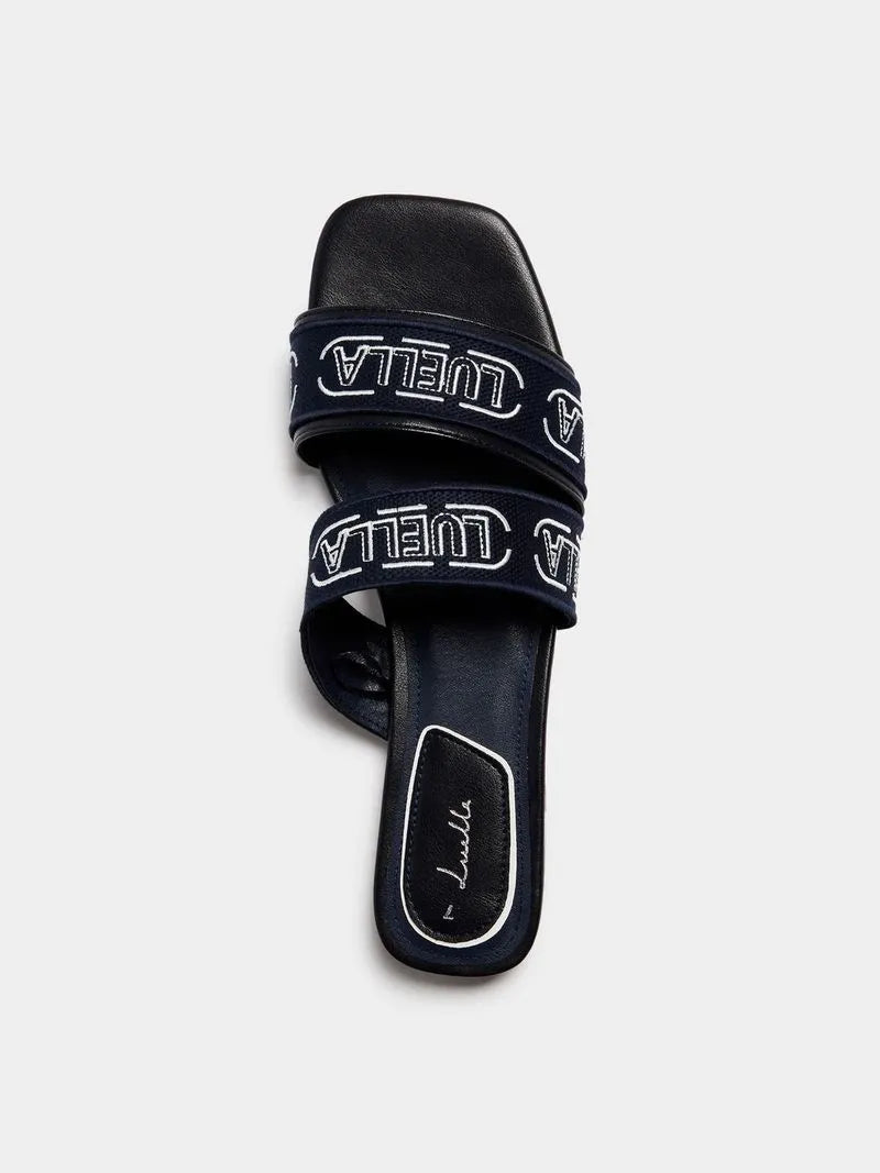 Luella Embroidered Chain Mules Luella