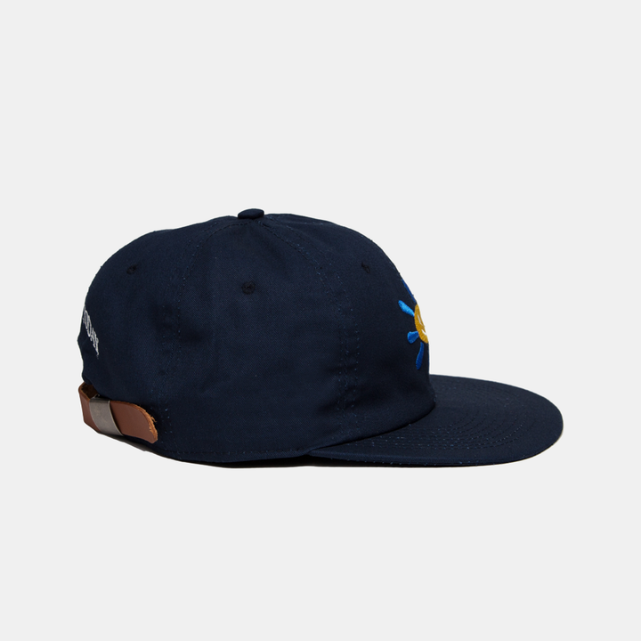 6 Panel Navy Happy Sun Print