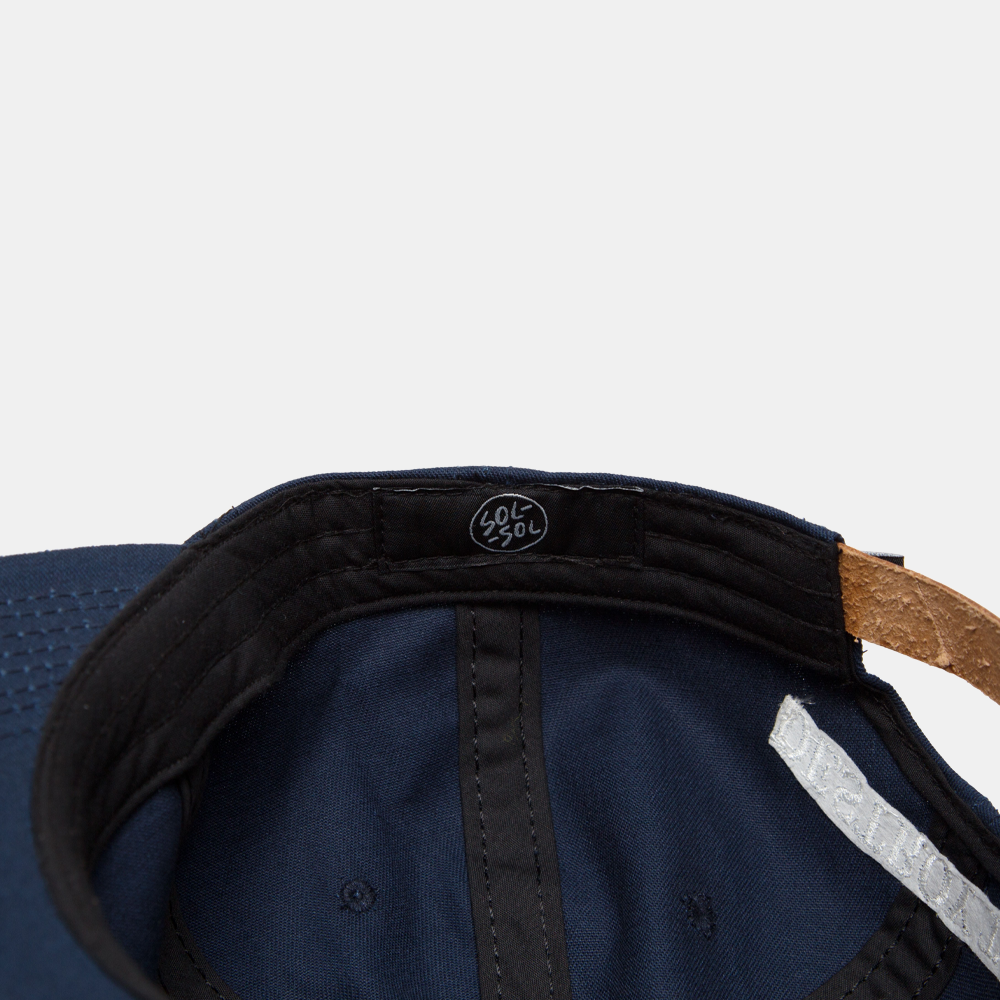 6 Panel Navy Happy Sun Print