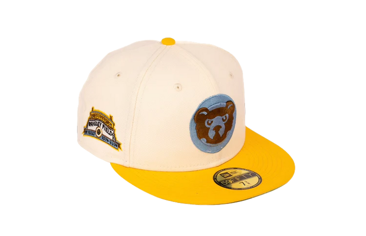 New Era 59Fifty Chicago Cubs 100 Years Wrigley Field "Variety Pack 1" Fitted Hat - Chrome White/Gold