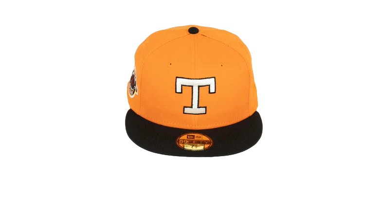New Era 59Fifty Texas Rangers Arlington Stadium "Kids Classics Pt. 1" Fitted Hat - Orange/Black