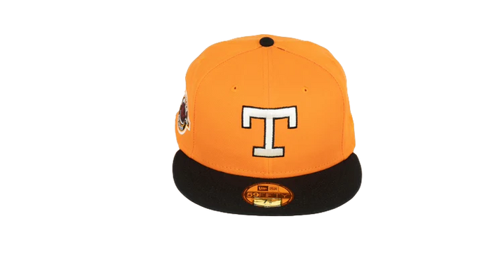 New Era 59Fifty Texas Rangers Arlington Stadium "Kids Classics Pt. 1" Fitted Hat - Orange/Black