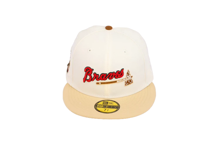 (Final Push) New Era 59Fifty Atlanta Braves 1876 Alternate Logo Side Patch " Eggnog Pack" Fitted Hat