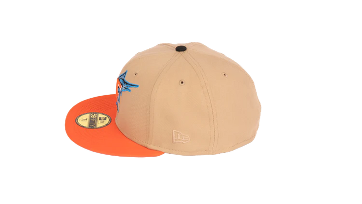 New Era 59Fifty Florida Marlins 2003 world Series "Stone Age Pack" Fitted Hat - Tan