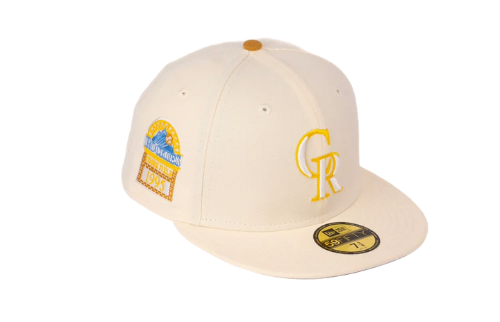 New Era 59Fifty Colorado Rockies 1995 Coors Field "Kid's Classics Pt.1" Fitted Hat - Chrome White