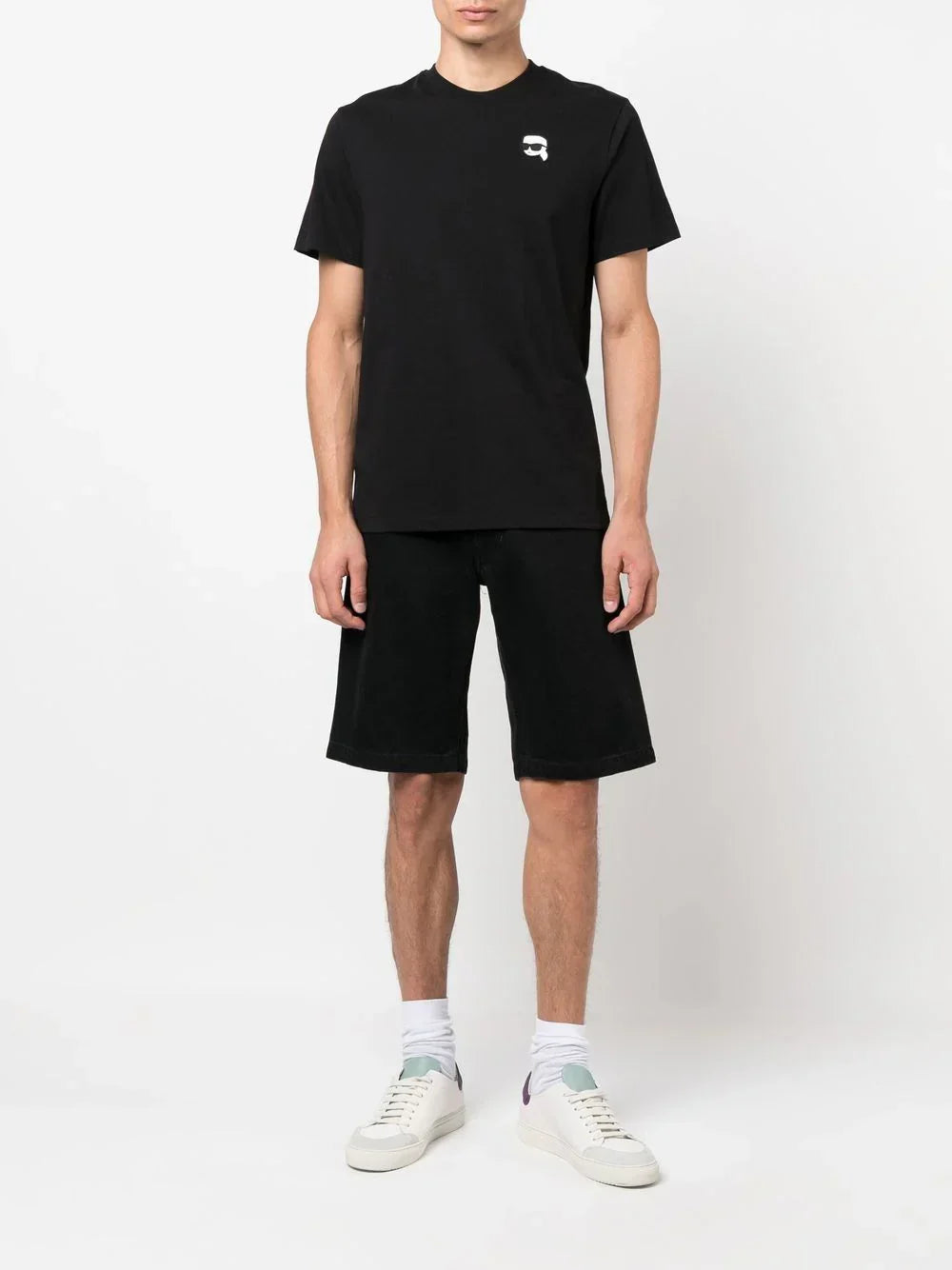 Karl Lagerfeld Ikonik Patch organic-cotton T-shirt