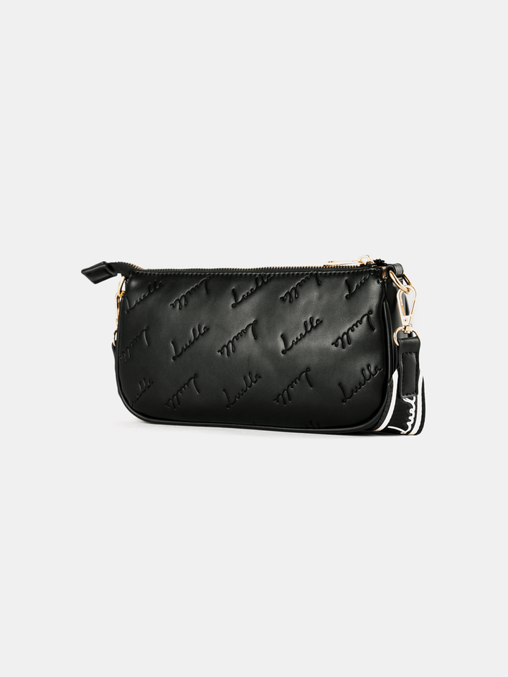 Luella Crossbody Bag with Embossed Logo Print and Removable Pouch